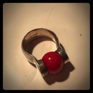 Silpada ring w/Interchangeable color balls